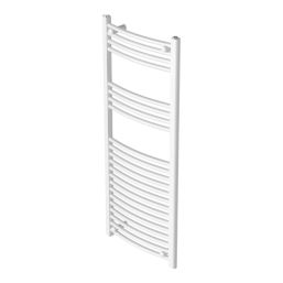 Flomasta 1200mm x 500mm 1815BTU White Curved  Towel Radiator