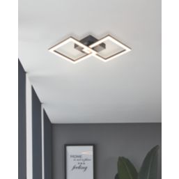 Eglo Huerta LED 3000K Ceiling Light Black 22W 2600lm