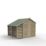 Forest 4Life 6' x 8' (Nominal) Apex Overlap Timber Shed with Lean-To & Assembly