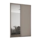 Spacepro Shaker 2-Door Sliding Wardrobe Door Kit Stone Grey Frame Stone Grey / Mirror Panel 1753mm x 2260mm