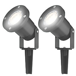 4lite  Outdoor Spike Light Anthracite 2 Pack