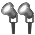 4lite  Outdoor Spike Lights Anthracite 2 Pack