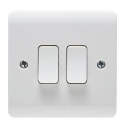Crabtree Instinct 10AX 2-Gang 2-Way Light Switch  White