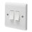 Crabtree Instinct 10AX 2-Gang 2-Way Light Switch  White