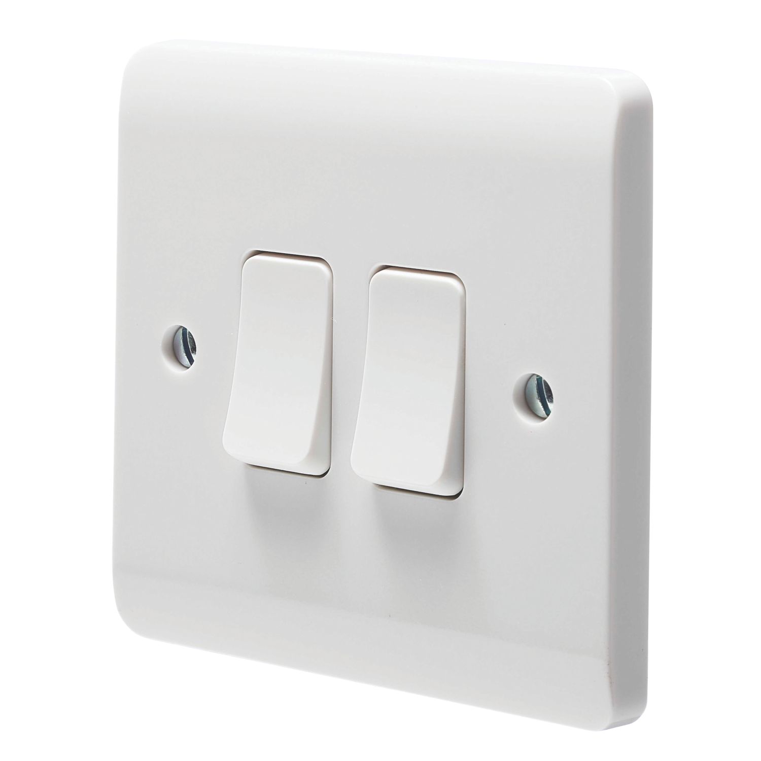 Crabtree Instinct 10AX 2-Gang 2-Way Light Switch White (972HV)