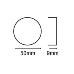 Smith & Locke  Euro Escutcheon (Single) Brushed Nickel 50mm