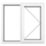 Crystal  Right-Hand Opening Clear Double-Glazed Casement White uPVC Window 1190mm x 1115mm