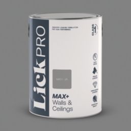 LickPro Max+ 5Ltr Grey 15 Matt Emulsion  Paint
