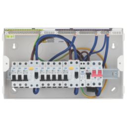 British General Fortress 16-Module 8-Way Populated High Integrity Dual RCD Consumer Unit with SPD