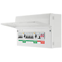 British General Fortress 16-Module 8-Way Populated High Integrity Dual RCD Consumer Unit with SPD