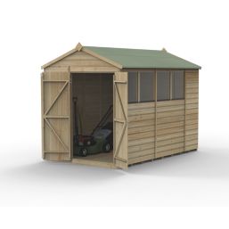 Forest Beckwood 6' x 9' 6" (Nominal) Apex Shiplap Timber Shed with Base