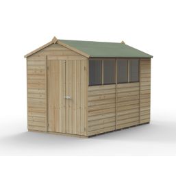 Forest Beckwood 6' x 9' 6" (Nominal) Apex Shiplap Timber Shed with Base