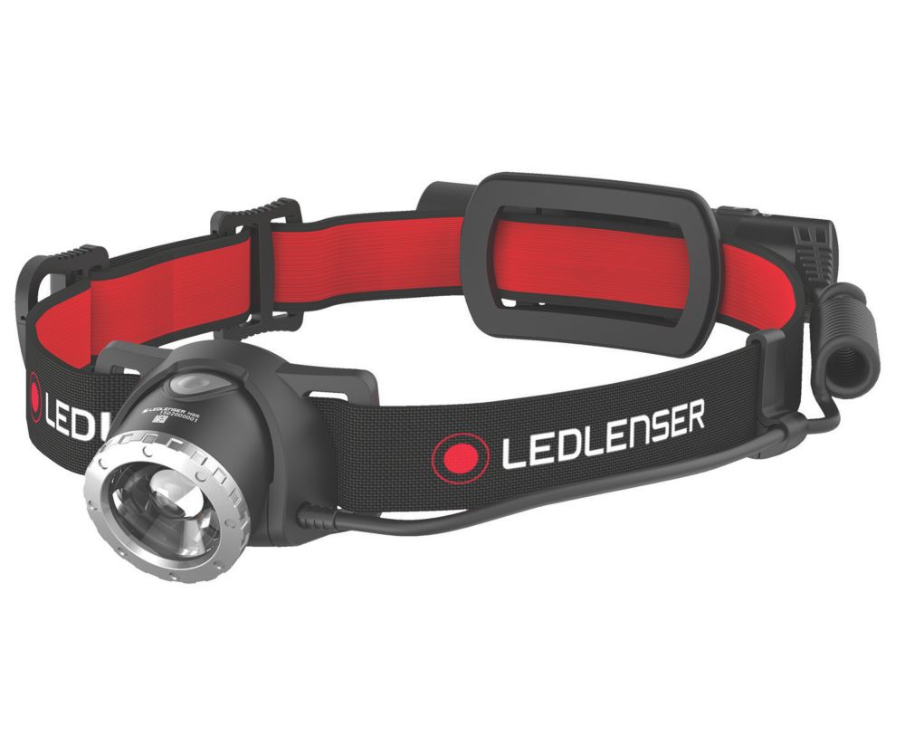 LEDlenser H8R Rechargeable LED Head Torch Black 600lm - Screwfix