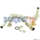 Vaillant 0020046863 Gas Pipe with 2-Screw Holes & Bent Bracket