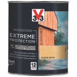 V33 750ml Clear Satin Solvent-Based Exterior Wood Stain