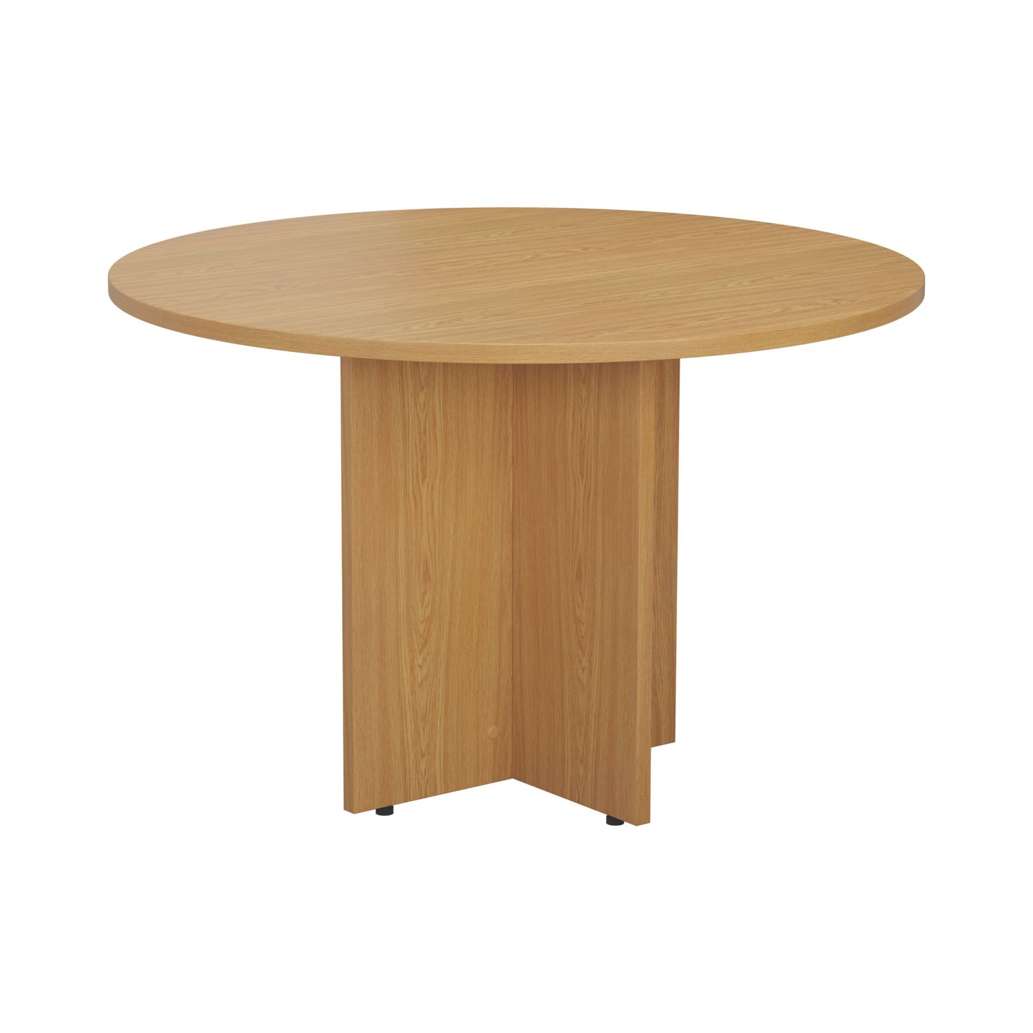 TC Group Round Meeting Table Nova Oak/Nova Oak 1100mm x 1100mm (972TT)