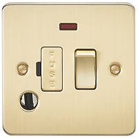 Knightsbridge FP6300FBB 13A Switched Fused Spur & Flex Outlet with LED Brushed Brass