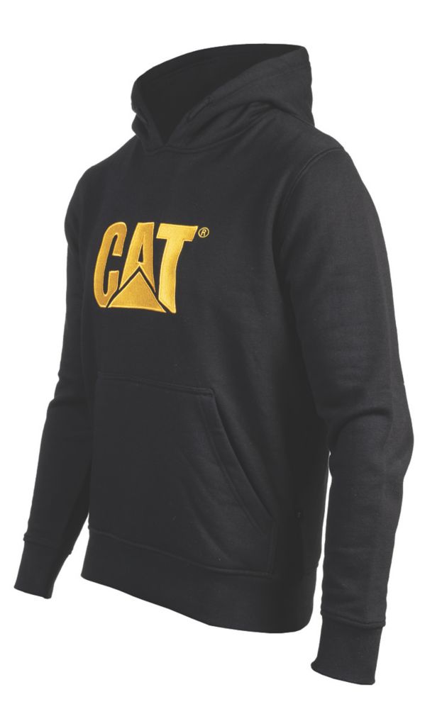 CAT Trademark Hooded Sweatshirt Black Small 36-38