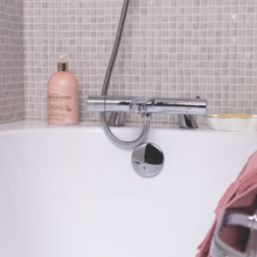 ETAL Orhan Chrome 40mm Deck Mounted Dual Control Thermostatic Shower Mixer Tap