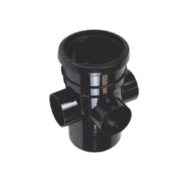 FloPlast  Push-Fit 3-Boss Single Socket Pipe Black 110mm