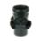 FloPlast  Push-Fit 3-Boss Single Socket Pipe Black 110mm
