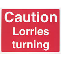 "Caution Lorries Turning" Sign 450 x 600mm