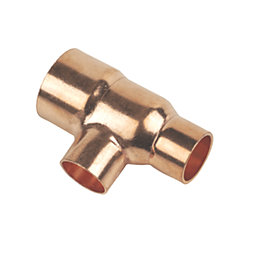 Flomasta  Copper End Feed Reducing Tee 22mm x 15mm x 15mm