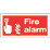 Non Photoluminescent "Fire Alarm" Signs 100mm x 200mm 50 Pack