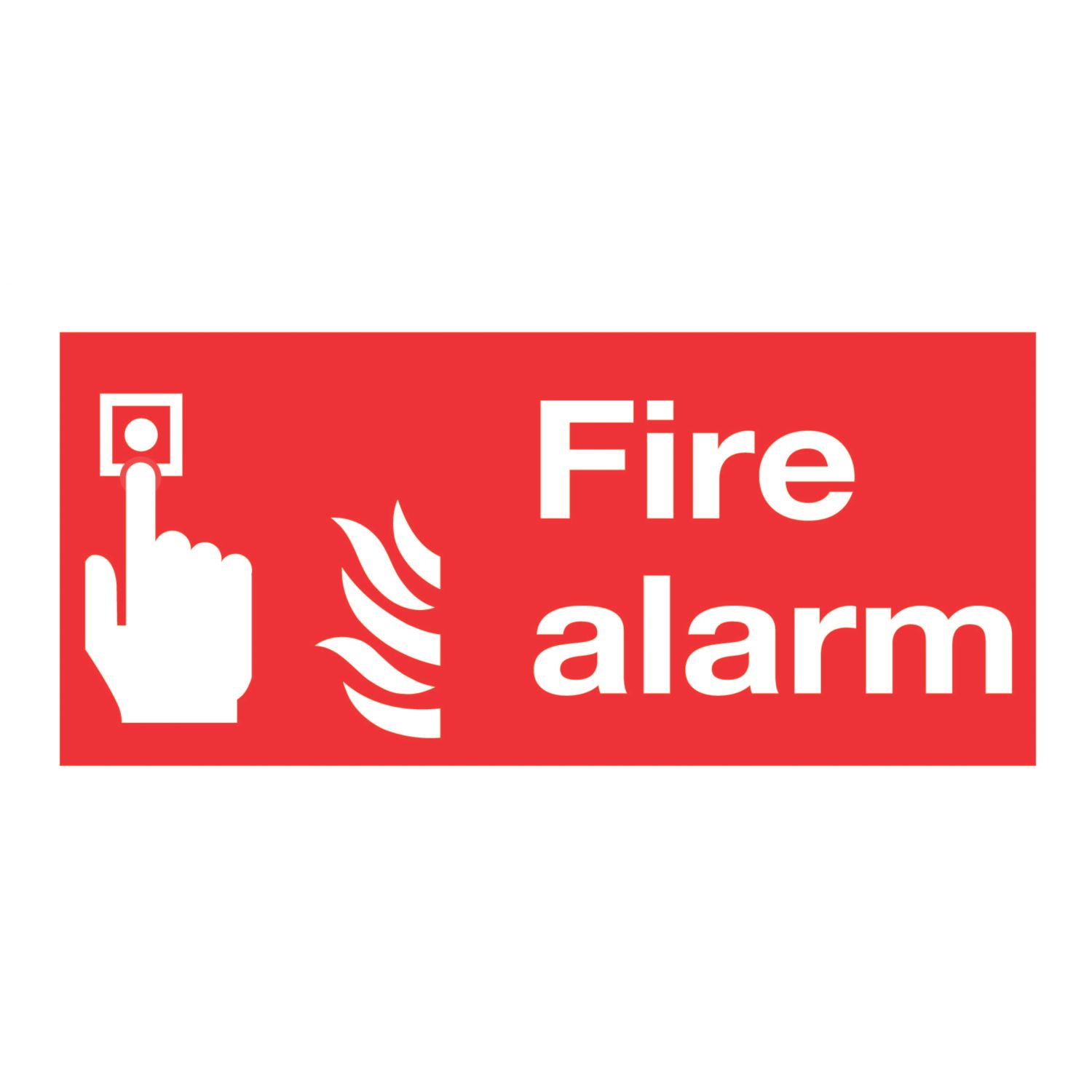 Essentials Non Photoluminescent "Fire Alarm" Signs 100mm x 200mm 50 Pack (97362)