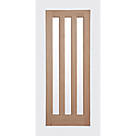 Modern 3-Clear Light Unfinished Oak Wooden Shaker Internal Door 1981mm x 838mm
