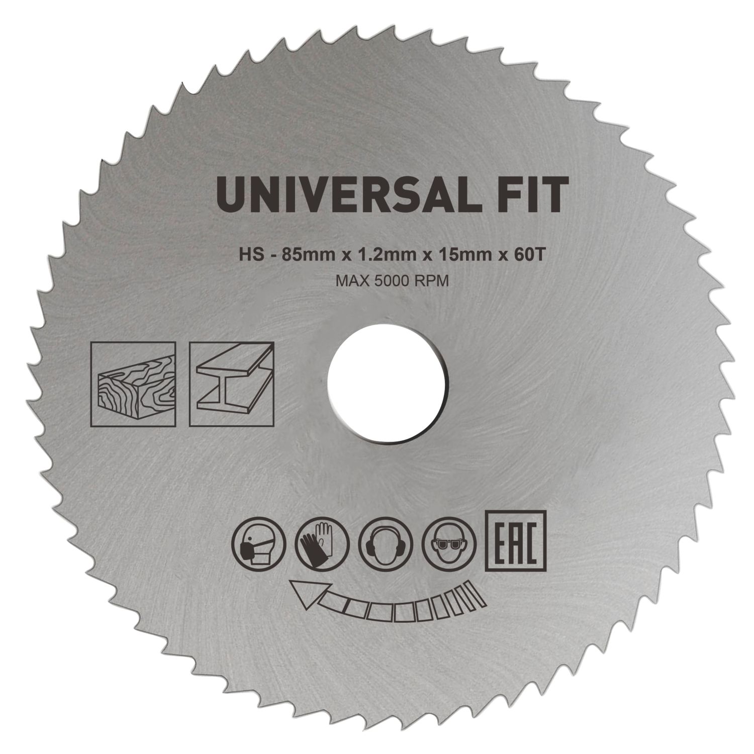 Sheet Steel Circular Saw Blade 85mm x 15mm 60T (973GX)