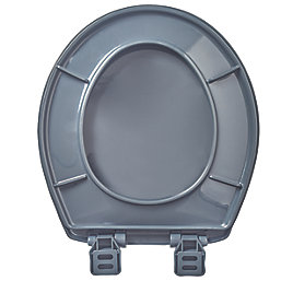 Bemis York Soft-Close Toilet Seat Thermoplastic Grey