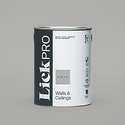 LickPro  Eggshell Grey BS 00 A 05 Emulsion Paint 5Ltr