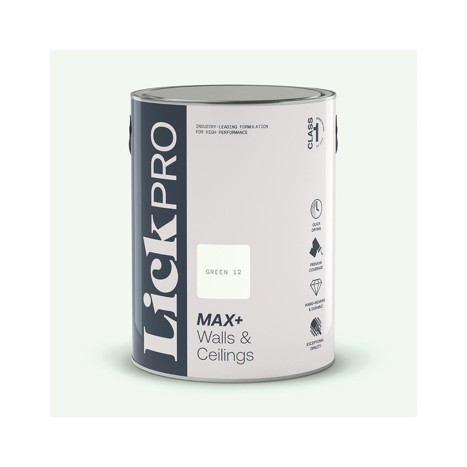 LickPro Max+ 5Ltr Green 12 Matt Emulsion Paint (973KF)