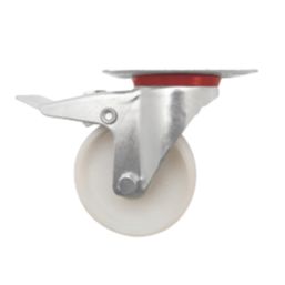 Essentials Braked Swivel Castor 100mm White