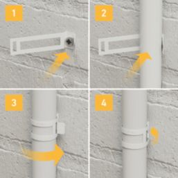 D-Line Pre-Galvanised Steel Safe-D Conduit Saddles 25mm White 100 Pack
