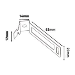 D-Line Pre-Galvanised Steel Safe-D Conduit Saddles 25mm White 100 Pack