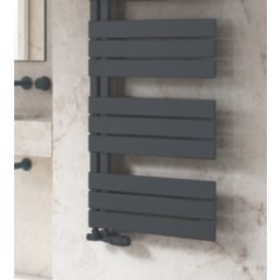 Reina 1124mm x 550mm 1834BTU Anthracite Flat Designer Towel Radiator