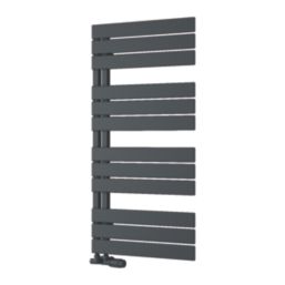 Reina 1124mm x 550mm 1834BTU Anthracite Flat Designer Towel Radiator