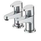 Refurb Bristan Quest Chrome 110mm Deck Mounted Lever 2 Tap Holes Bath Pillar Tap