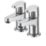 Refurb Bristan Quest Chrome 110mm Deck Mounted Lever 2 Tap Holes Bath Pillar Tap