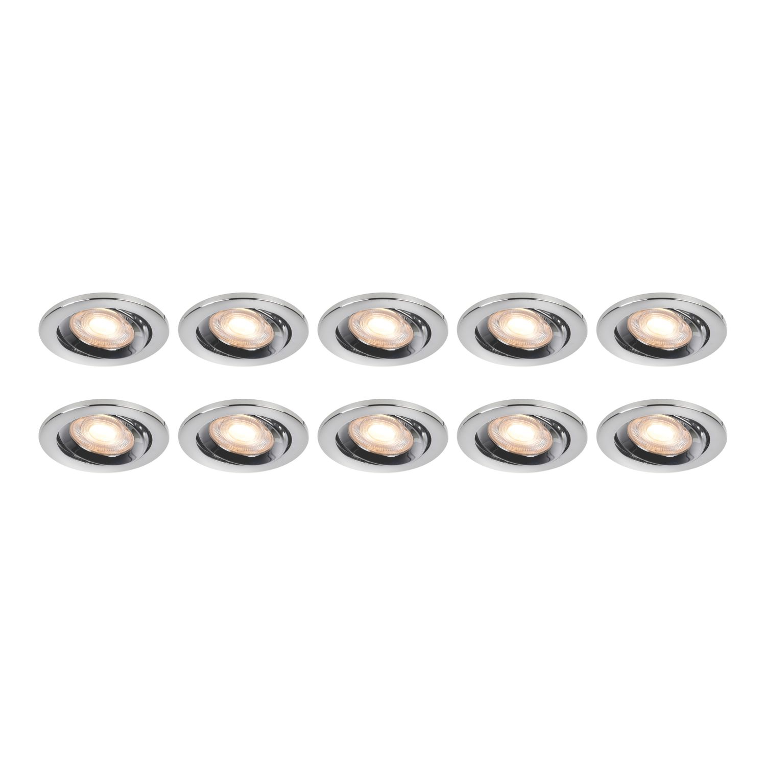 LAP Ubertas Tilt LED Lights Polished Chrome 4W 450lm 10 Pack (973RE)