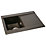 Abode Aspekt 1 Bowl Granite Composite Kitchen Sink Black Metallic Reversible 716mm x 500mm