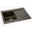 Abode Aspekt 1 Bowl Granite Composite Kitchen Sink Black Metallic Reversible 716 x 500mm