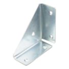 Essentials Flanged Corner Brackets Silver 63mm x 63mm x 20mm 10 Pack
