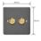 Varilight V-Pro 2-Gang 2-Way LED Dimmer Switch  Graphite Grey