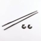 ETAL Enzo Pipe Covers & Collars Chrome 15mm x 500mm 2 Pack