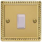 Varilight  10A 1-Gang 2-Way Light Switch  Georgian Brass