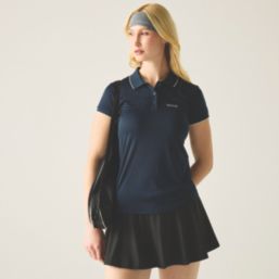 Regatta Remex II Womens Polo Shirt Navy Solid Size 20