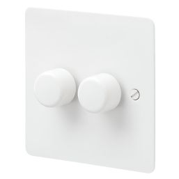 MK Edge 2-Gang 2-Way  Dimmer Switch  White